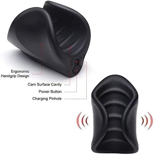 Miniatura 3 de Glans Vibrador de pene, entrenador de retraso masculino, vibrador automático, orgasmo oral glanes, estimulación de masaje, juguete sexual, negro