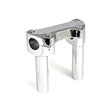Drittoper manubri da 1''' Riser alti 4,5\'\' cromati con piastra manubrio per Harley Davidson