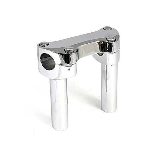 Drittoper manubri da 1''' Riser alti 4,5\'\' cromati con piastra manubrio per Harley Davidson