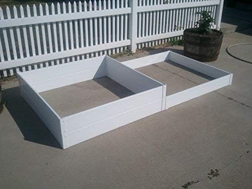 4 x 4 Stack-able, White, Vinyl, Raised Garden Bed