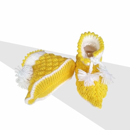 Image of Woolen Knitted sock for winter /Winter socks for newborn babies Soft Woolen Socks(Multicolor, 3-6 Months) Pack of 2