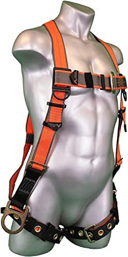 Malta Dynamics Warthog Safety Harness Fall Protection, Universal Full Body Harness with Side D-Rings & Tongue Buckle Legs, Roofing Harness for Safety and Protection - OSHA/ANSI/CSA Compliant, (SM-LG)