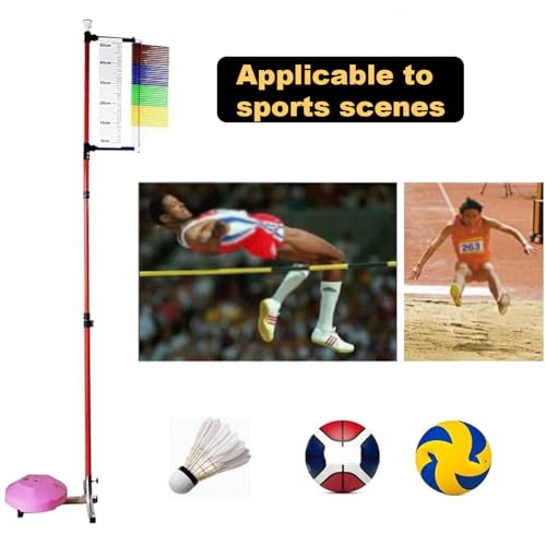 Pionowy tester skoków na podłodze, z regulacją wysokości, pionowy trener, 4,3-11,8 stopy metalowa gimnastyka i szkolny pionowy miernik skoku, trening sportowców sportowych pionowy tester skoków