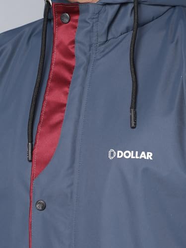 Image of Dollar Rainguard Men's PVC Full Sleeve Solid Reversible Sporty Raincoat Set With Adjustable Hood and Pocket