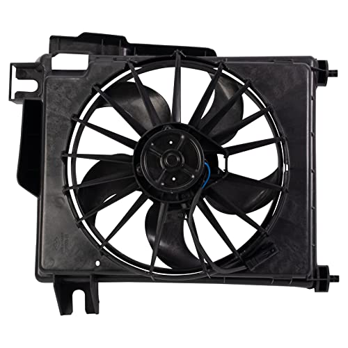 TRQ A/C Condenser Cooling Fan Assembly Compatible with 2002-2006 Dodge Ram 1500 2500 3500 CH3113103 CH3120100