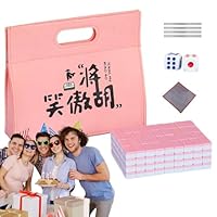 Chinese Mahjong-set met handtas, tafelkleed en liniaal, kleine reis