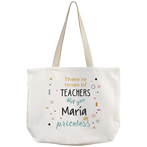 LolaPix Tote bag personalizado. Regalos para profesores. Bolso de tela. Varios diseños.TEACHERS PRICELESS