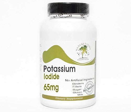 Potassium Iodide 65mg ~ 100 Capsules - No Additives ~ Naturetition Supplements