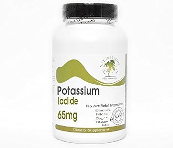 Potassium Iodide 65mg  200 Capsules - No Additives  Naturetition Supplements