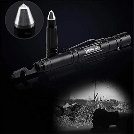 Tactical Self-Defense Pen LED Tactical Flashlight, Bottle Opener, Window Breaker | Multi-Tool for Everyday Carry Survival Gear | Military, Police | Boxed Extra Ink by Tactic Ops