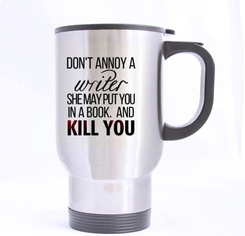 Don't Annoy a Writer Girl Mug Gifts for Writer- Funny Travel Mug 14oz Coffee Mugs or Tea Cup Cool Birthday/christmas Gifts for Men,women,him,boys and Girls
