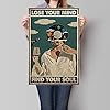 Vintage Lose Your Mind Find Your Soul Poster Mental Health Quote Canvas Wall Art Trippy Posters Cool Unique Music Girl Print Painting Abstract Wall Decor for Bed Room Bathroom 12x16in Unframed #1