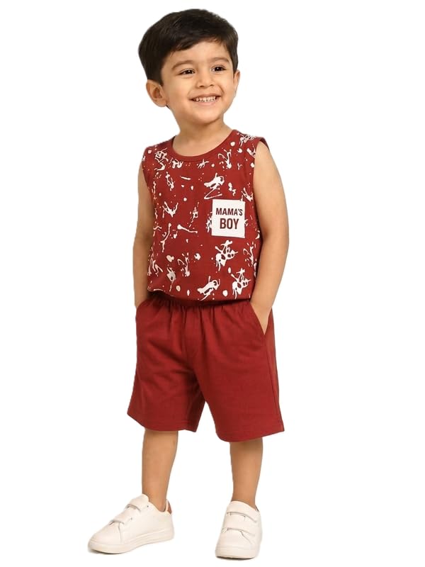 Image of Summer season and all seasons Cotton blend dress for baby boys (0 to 2Years) Baba suit|Kids boys red dress set|