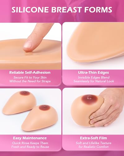 Image of Y-NOT Silicone Breast Forms, Self-Adhesive Fake Boobs