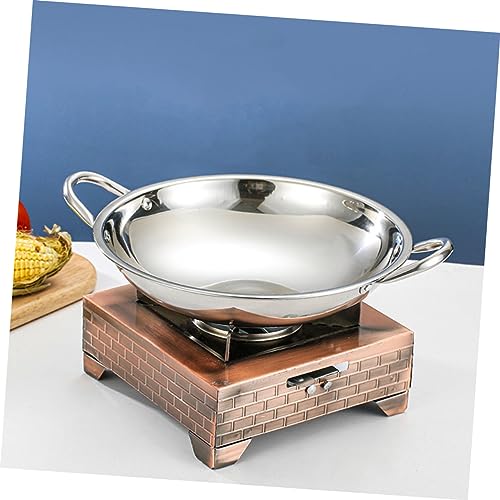 Wok de Acero Inoxidable con Doble Asa y Base Redonda miniatura 3