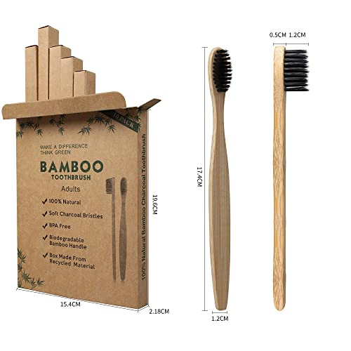 GeekerChip-Bamboo-Toothbrush10-Colors-Bamboo-ToothbrushNatural-Soft-BristlesEcological-and-100-Biodegradable