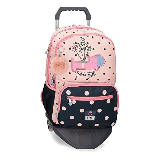 Enso Friends Together Mochila Escolar Doble Compartimento con Carro Rosa 32x44x17 cms Poliéster 23,94L