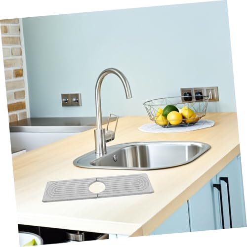 Alfombrilla protectora y protector contra salpicaduras para grifo de baño o cocina 8