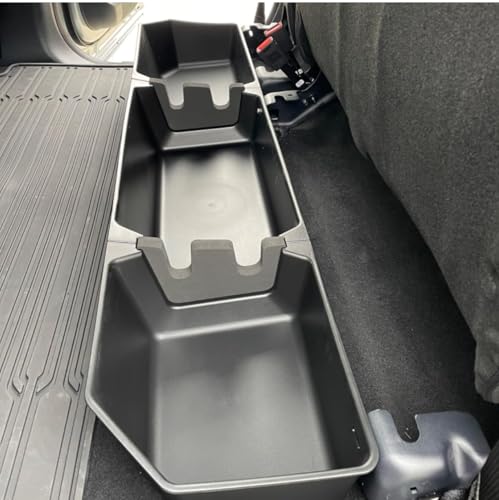 Vesul Under Seat Storage Compatible with Ford F-150 SuperCrew/Crew Cab 2015-2024, F-250 F-350 F-450 F-550 2017-2024 Rear Row Underseat Console Storage Box Organizer