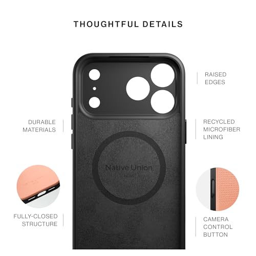 Image of Native Union Active Case - MagSafe Compatible with Built-in Magnets - Rugged Design - Recycled Materials - Ultra-Durable Drop Protection up to 10ft / 3m for iPhone 17 Pro Max (Apricot)