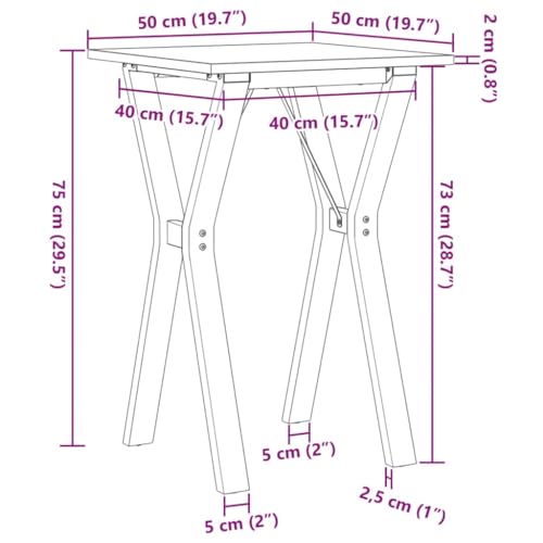 Table de cuisine rectangulaire avec plateau stable pour petits espaces - 3