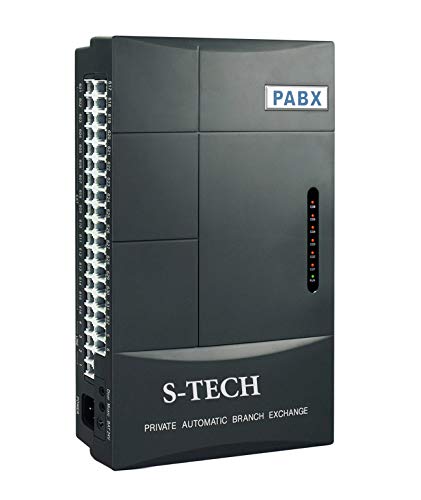 S-TECH EPABX Machine CS432 for 4 Main Lines and 32 Extentions Telephone Intercom System Design