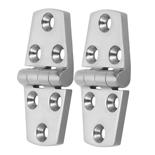 Yardwe Boat Hatch Hinge Marine Hinge Set Heavy Duty Rv Hinges Marine Boat Seat Hinge Marine Rail Fittings Polished Finish