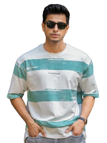 Mens || Striped || Round Neck || 3/4th Sleeve || Cotton || T-Shir...