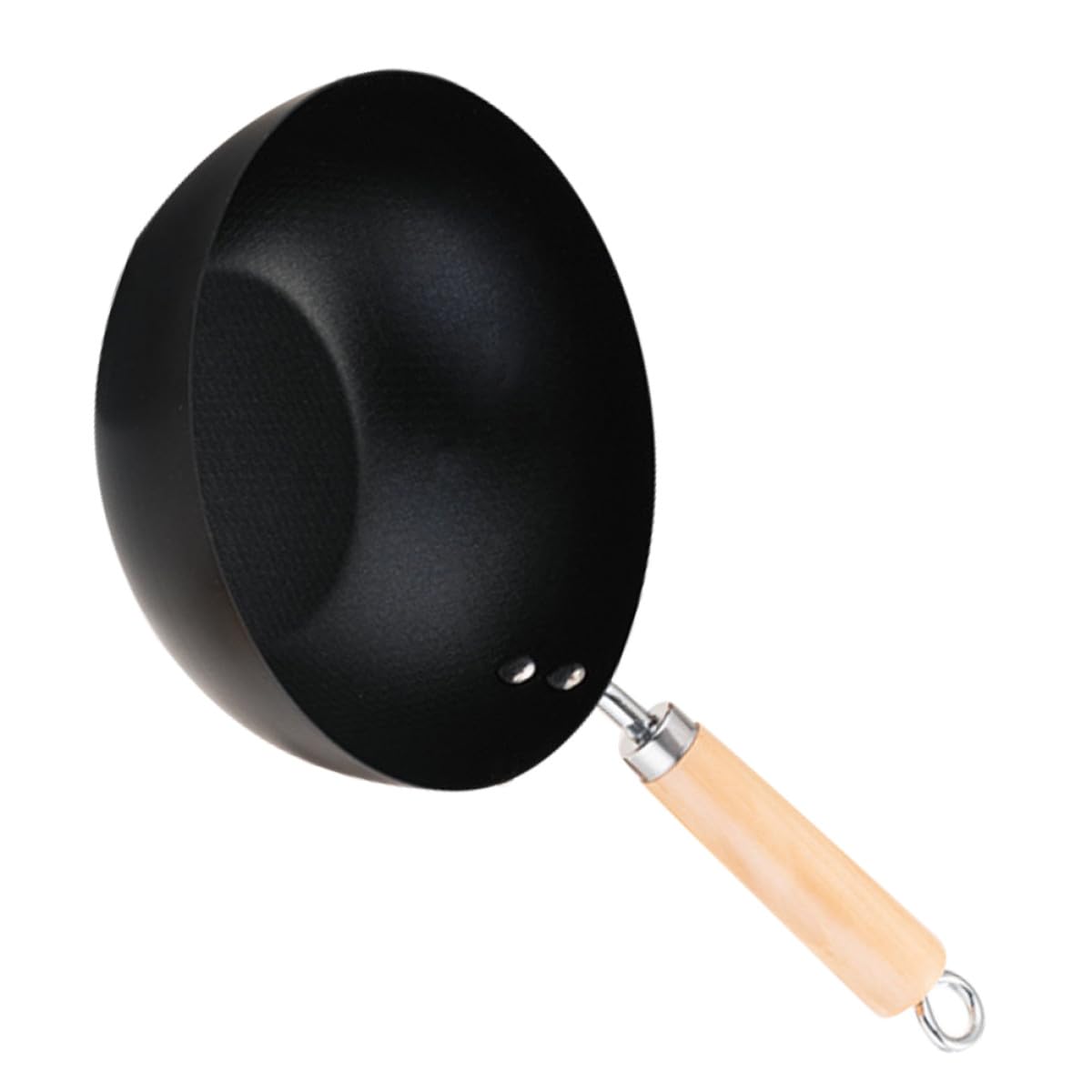 Mini Padella in Acciaio Inox 22 Cm senza Rivestimento Antiaderente, Wok da Cucina Leggero con Manico Ergonomico, Adatta a Piani Cottura a Induzione, Gas ed Elettrici per Uso