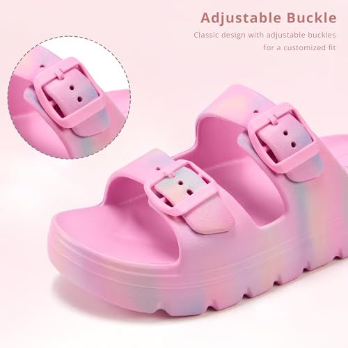 Image of Stelle Girls Double Buckle Slide Sandals Boy Slippers