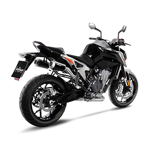 Endschalldämpfer / Auspuffanlage LeoVince 2x SLIP-ON SBK LV-10 Black Edition, Edelstahl schwarz für KTM 790 Duke / Duke L / 890 Duke R