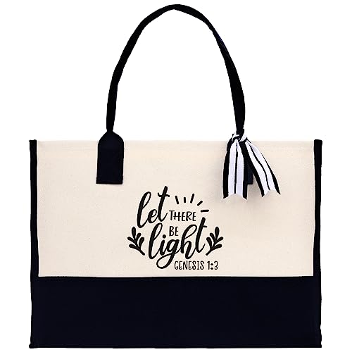 VANESSA ROSELLA Religious Cotton Canvas Tote Bag Bible Verse Totes Religious Gifts Church Tote2