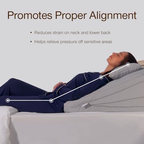 Image of Coop Home Goods Adjustable Wedge Pillow, Ergonomic Memory Foam Pillow for Elevated Leg & Back Support, Pregnancy, Acid Reflux, Sleep Comfort & Recovery, CertiPUR-US & GreenGuard Gold Certified