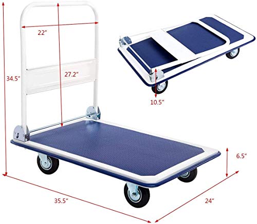 Carretilla plegable plataforma con capacidad 660 lbs miniatura 6