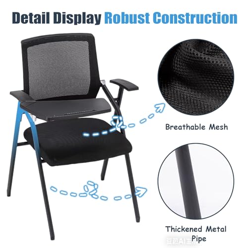 Chaise d'étudiant pliable pour optimiser l'espace des petits bureaux - 4