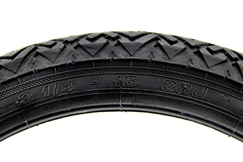 Set van 2 Vee rubberen banden 2,25 x 16 inch, 2 1/4 x 16 inch, profiel VRM 087, 38J inclusief slangen en velgbanden - Image 3