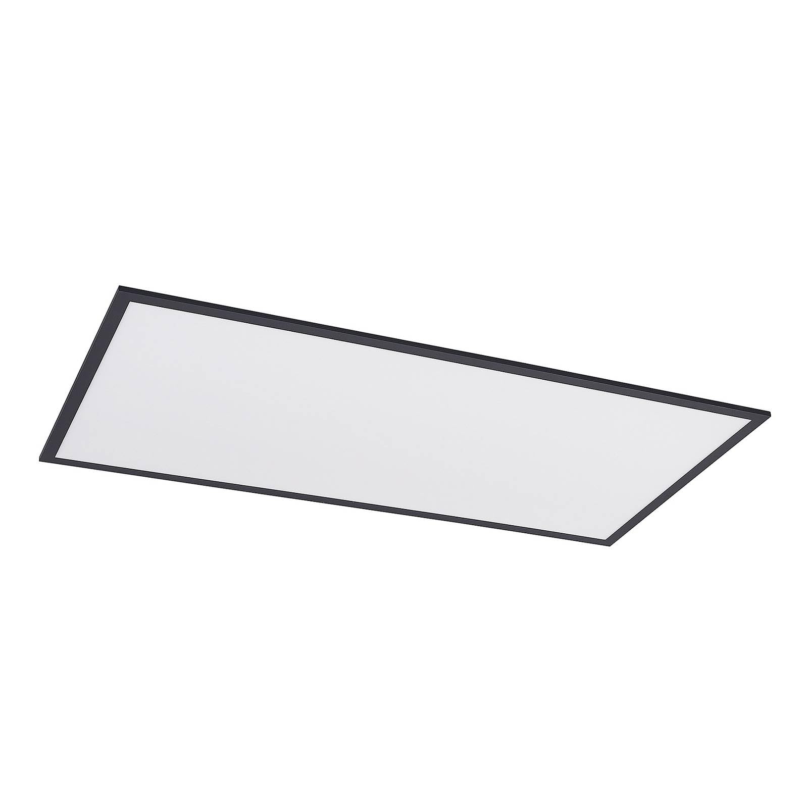 LED Panel Nelios dimmable (Modern) in Black Made of Aluminium for e.g. Kitchen (1 Light Source,) from Lindby | Ceiling Light, Business Lighting Office lamp workspace Ceiling