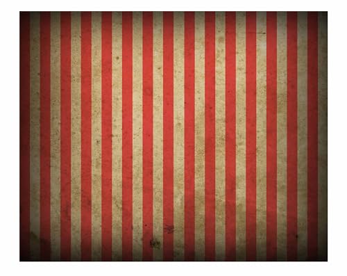 Allenjoy 10x8ft Halloween Circus Backdrop Red White Stripes