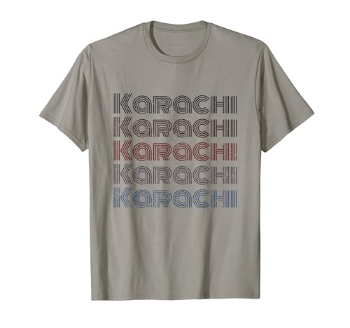 Pakistán 70's City Retro Vintage Karachi Camiseta