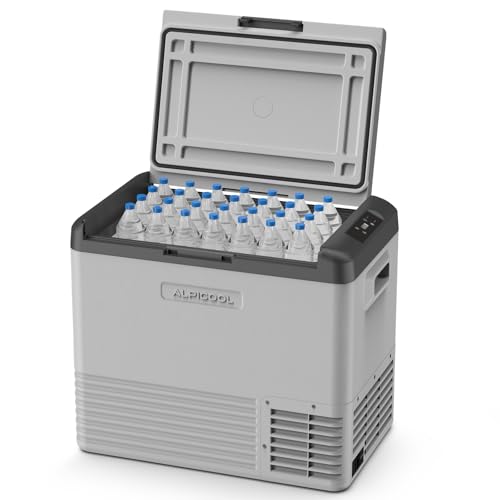 Alpicool CL50 Réfrigérateur de Voiture 45L, Glacière à Compression Neuve 2026, 12V/24V DC 100-240V AC, Réfrigérateur Frigo Voiture pour Camion, Camping, RV, Voyage en Voiture, Pique-Nique,-20℃-20℃