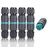 Kabelverbinder Wasserdicht IP68 4 Pack Ø4mm-Ø12mm TÜV-Zertifizierung...