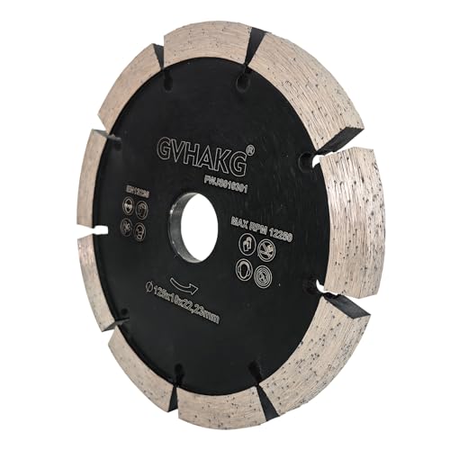 GVHAKG Disque de fraisage diamanté 125 mm, fraise à joints 10 mm pour béton, mortier, brique, maçonnerie et plâtre (125 x 10 x 22,23 mm)