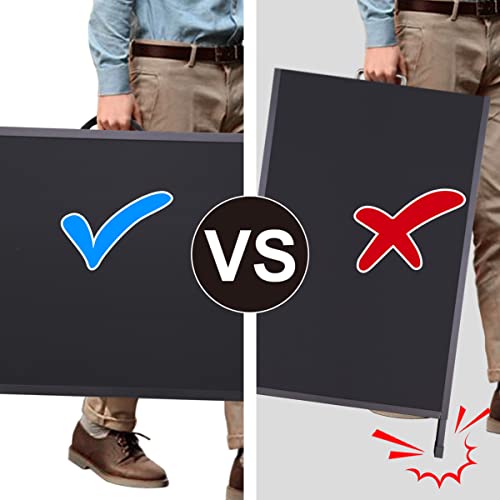 Pionites Heavy Duty Slide-In Folding A Frame Sign Sidewalk Sign 24X 36 Inch Steel Metal Double-Side Pavement Sign Corrugated Plastic Poster (24X36 Inch(Portable,Frame Only)) #TOP6