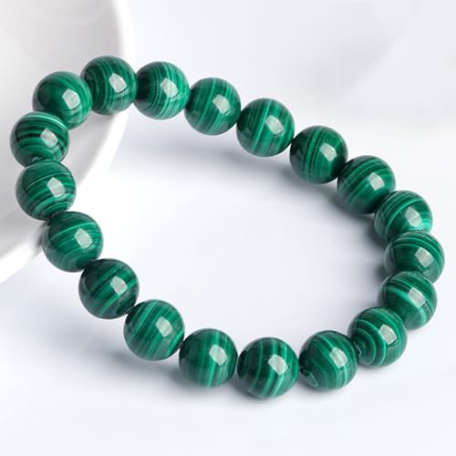 Bracelet en malachite authentique cadeau idéal en perles de pierres 9mm mixte