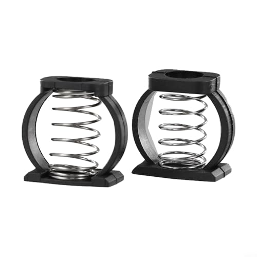 2 Pcs Folding Bikes Rotating Handle Spring Buckle, Bike Seat Clamp Spring C-Buckle Paralleler, Plastic Faltrad Spare Replacement Parts For Hinge Clamp Sping(black)
