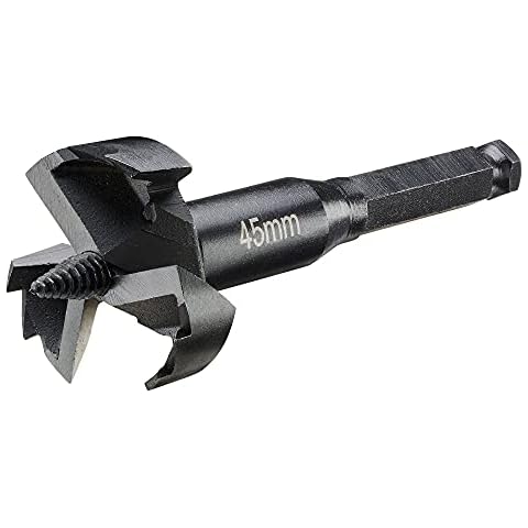 Dewalt Forstnerbohrer DT4581 (für Akku- und Kabelbohrmaschinen, für Durchbruchsbohrungen in Holz, MDF, Hartfaserplatten, Spanplatten, Ø 45 mm, mit Gewinde-Zentrierspitze, 3 Schneidkanten) Cover