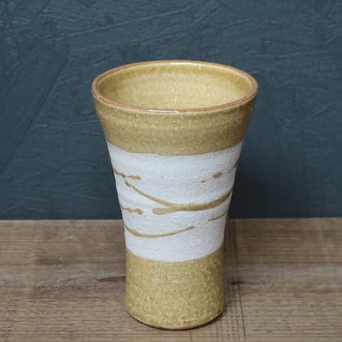 まるいち本店 信楽焼 彩虹シリーズ フリーカップ/ビアカップ (琥珀色)