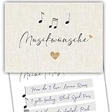 💕 SCHÖNES DESIGN: DJ-Karten, Musikwunschkarte, Musikkarten, oder auch Partykarten genannt überzeugen im modernen und ansprechenden Design. Das perfekte Format ist A7 10,5 cm x 7,5 cm.