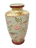 Jarron FLORERO Ceramica Rectangular Ovalado Mediano Relieve Flores