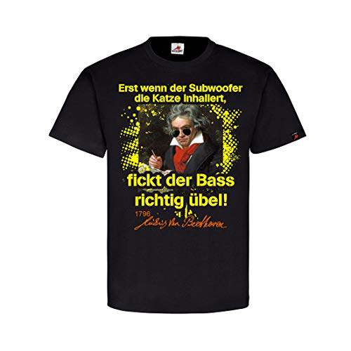 T-shirt chat caisson de basses noir Small #31928 | Mode imprimée